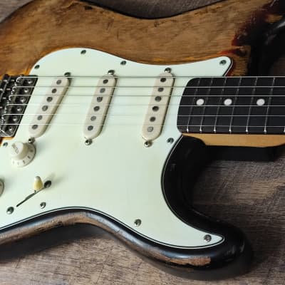MyDream Partcaster Custom Built - Heavy Relic Sunburst SRV image 5
