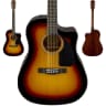 Fender CD-60CE Acoustic Electric Guitar With Hardshell Case Sunburst Finish Dreadnought Cutaway NEW!