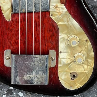 Ibanez model 1950 Bass 1961 very rare solid body in a nice Sunburst w/1 Humbucker just crazy cool. image 9