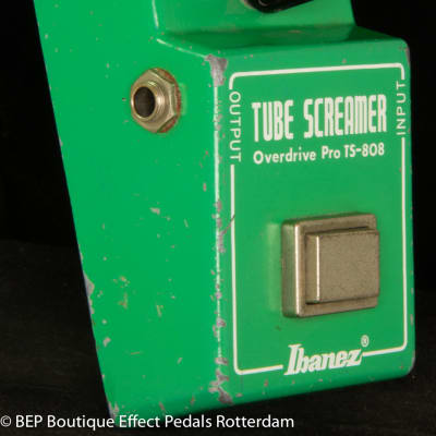 Ibanez TS-808 Tube Screamer with Texas Instruments RC4558P Malaysia op amp 1980 with "R" Logo s/n 126957 Japan image 2