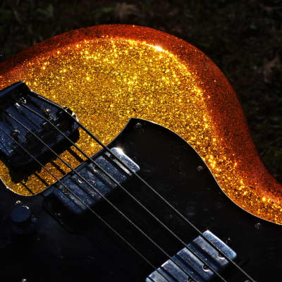 Hagstrom F400 1972 Honey Goldburst Metalflake.  Refinished. Excellent Player. Short neck bass. FAST. image 11