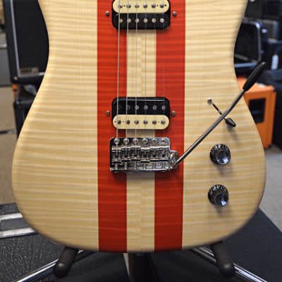 Tausch 665 Custom Red Stripes Flame Maple Top Chambered Pearwood Body for sale