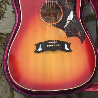 1974 Gibson Dove  Cherry Sunburst image 6