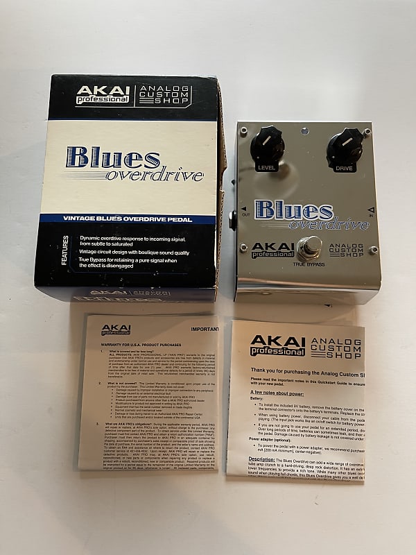 Akai Professional Blues Overdrive Analog Custom Shop Guitar Effect Pedal + Box image 1