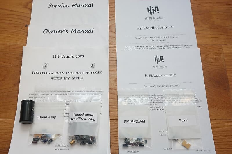 Sansui 310 restoration kit filter capacitor repair rebuild fix  			