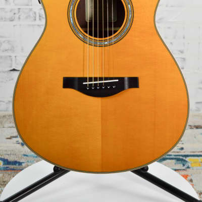 New Yamaha LSTA Concert TransAcoustic Acoustic Electric Guitar Vintage Tint w/Hard Bag image 1