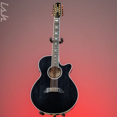 Takamine Thinline TSP158C-12 12-String Acoustic-Electric Guitar See-Through Black image 2