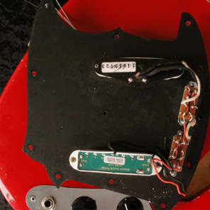 Fender Musicmaster II refinished string-thru modification 1966 Red image 24