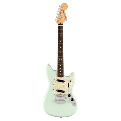 Open Box Fender American Performer Mustang - Satin Sonic Blue w/ Rosewood FB image 2