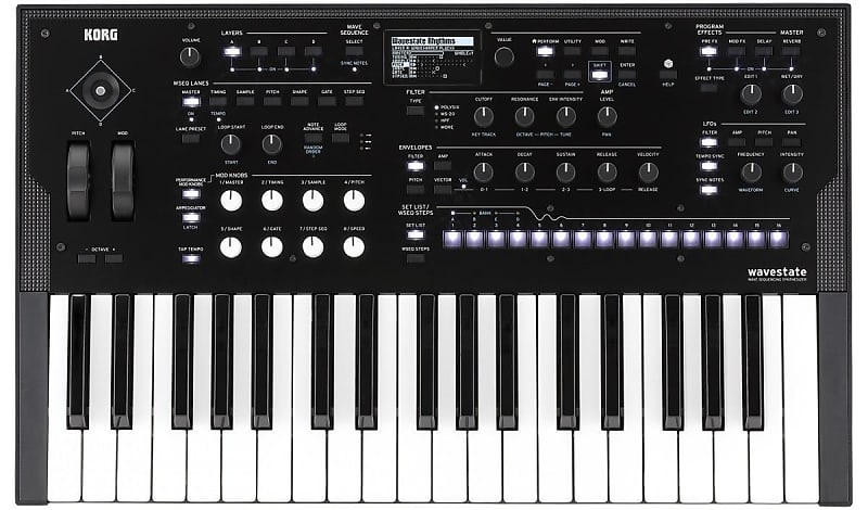 Korg Wavestate Wave 37-Key Sequencing Digital Keyboard Synthesizer Synth image 1