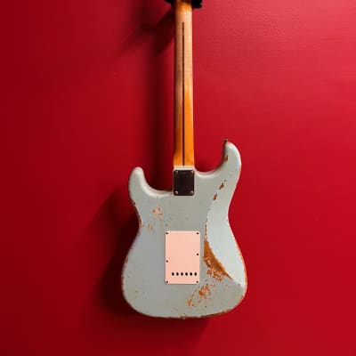 Fender Stratocaster Custom Shop '57 Relic Daphne Blue Matching Headstock del 2011 image 2