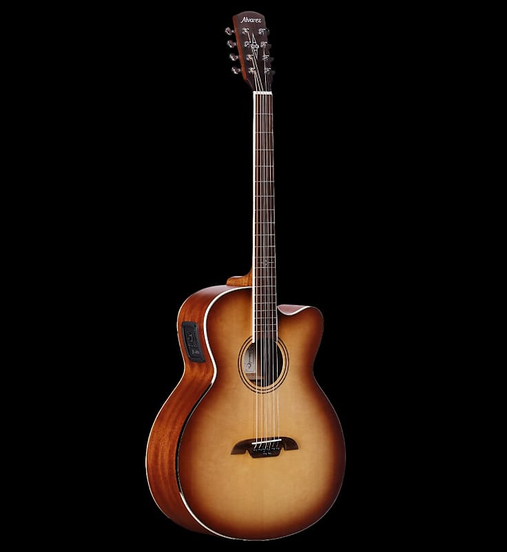 Alvarez ABT60CE8SHB Electric Acoustic 8 String Baritone Guitar image 1
