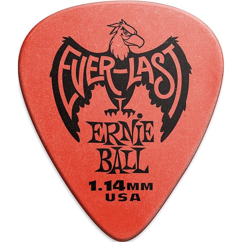 Ernie Ball 9194 Everlast Pick, 1.14mm, Red, 12 Pack image 1