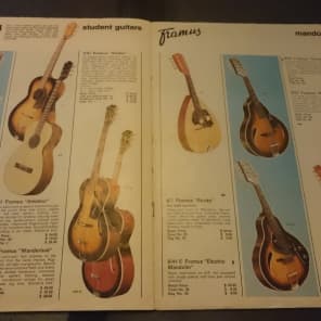 Vintage Framus 1960's Framus Guitar Dealer Line Catalog Brochure Full Color Rare Pics! image 11