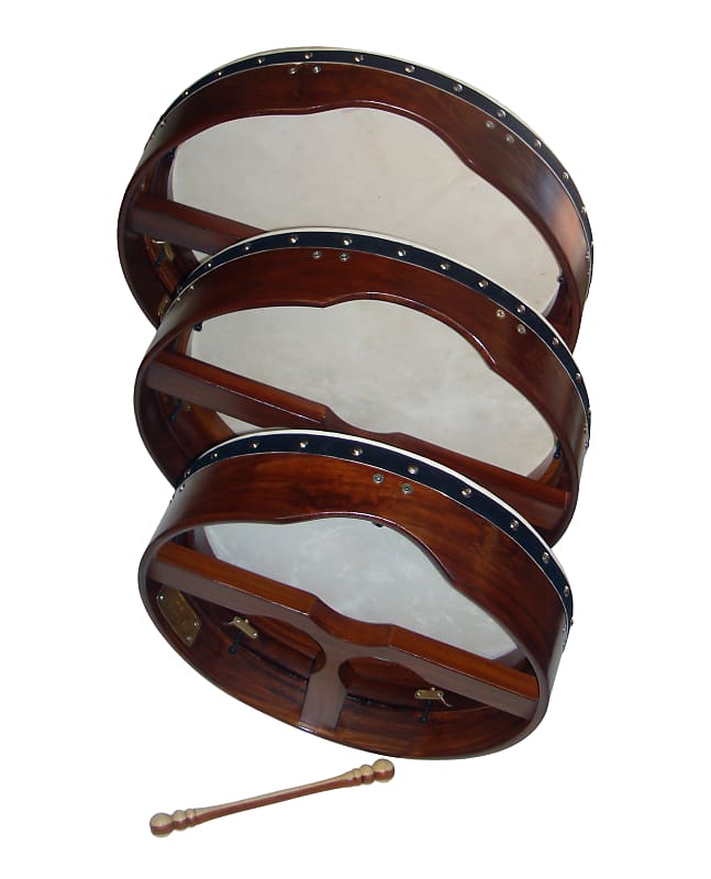 Ferris 16" Tuneable Rose Wood Bodhran Complete With Case & Reverb