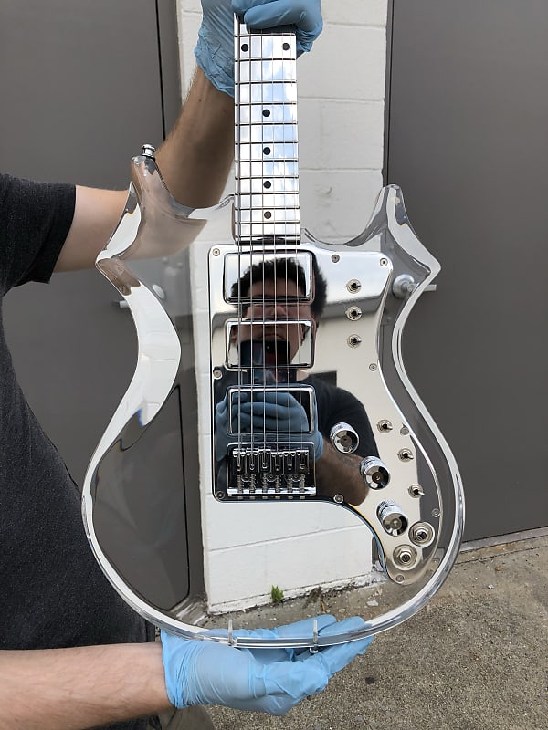 aluminum Jerry neck Garcia Electrical Hybrid Guitar 2019 Company Acrylic Reverb OBEL | Polished