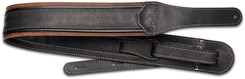 Taylor American Dream 2.5-inch Leather Guitar Strap - Brown/Black image 1
