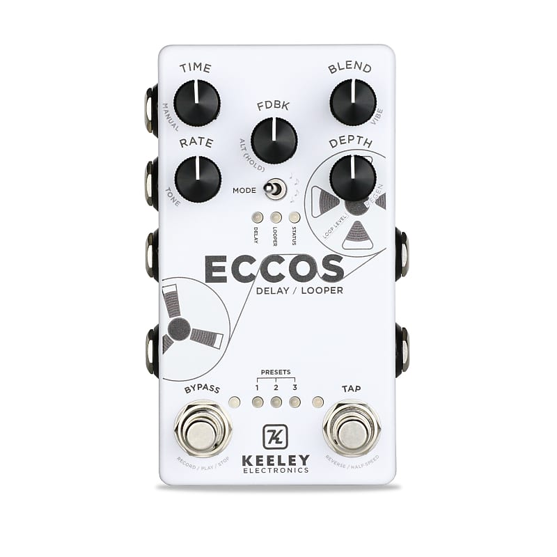 Keeley Electronics ECCOS Neo-Vintage Tape Delay Guitar Effect Pedal image 1