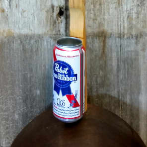 Pabst Blue Ribbon Beer Can Canjo - Limited Edition with Antique Reclaimed Wood Neck image 2