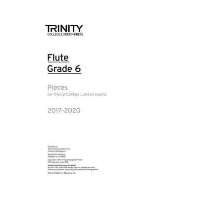 Trinity College London: Flute Exam Pieces Grade 6 2017 to 2020 (part only) Trini for sale