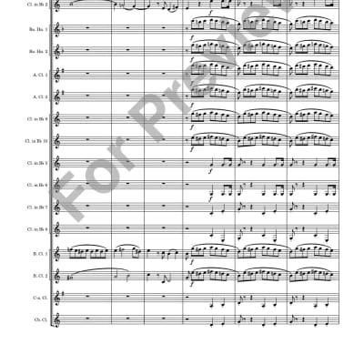 Clarinet Choir Sheet Music: Score and Parts - Gran Partita - Movement 1 (Largo) - WA Mozart, arranged for Clarinet Choir image 11