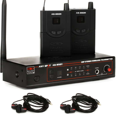 Galaxy Audio AS-950-2 Wireless In-Ear Monitor Twin Pack System - N Band for Live Sound and Front of House image 1