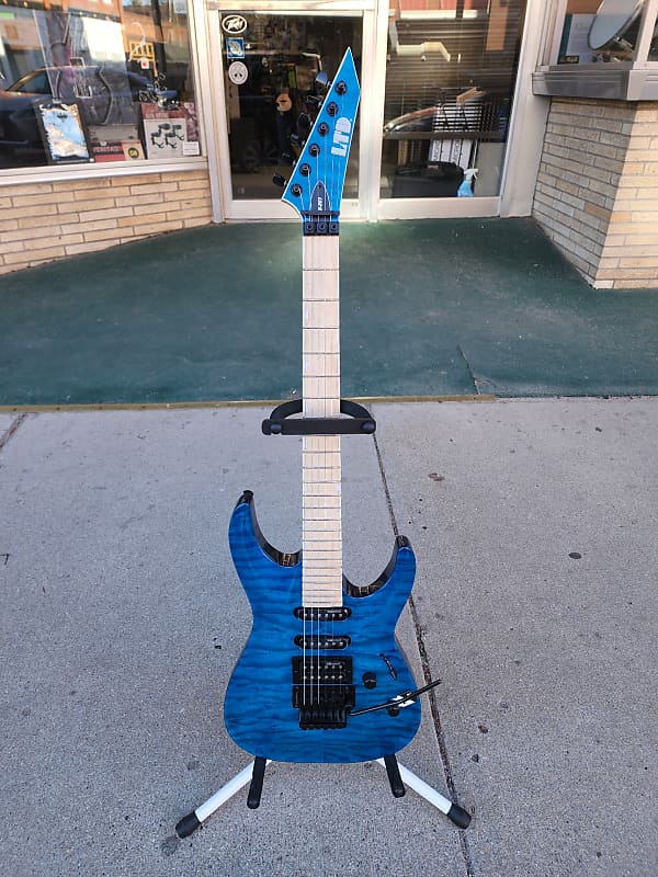 ESP LTD MH-203QM SEE THRU BLUE