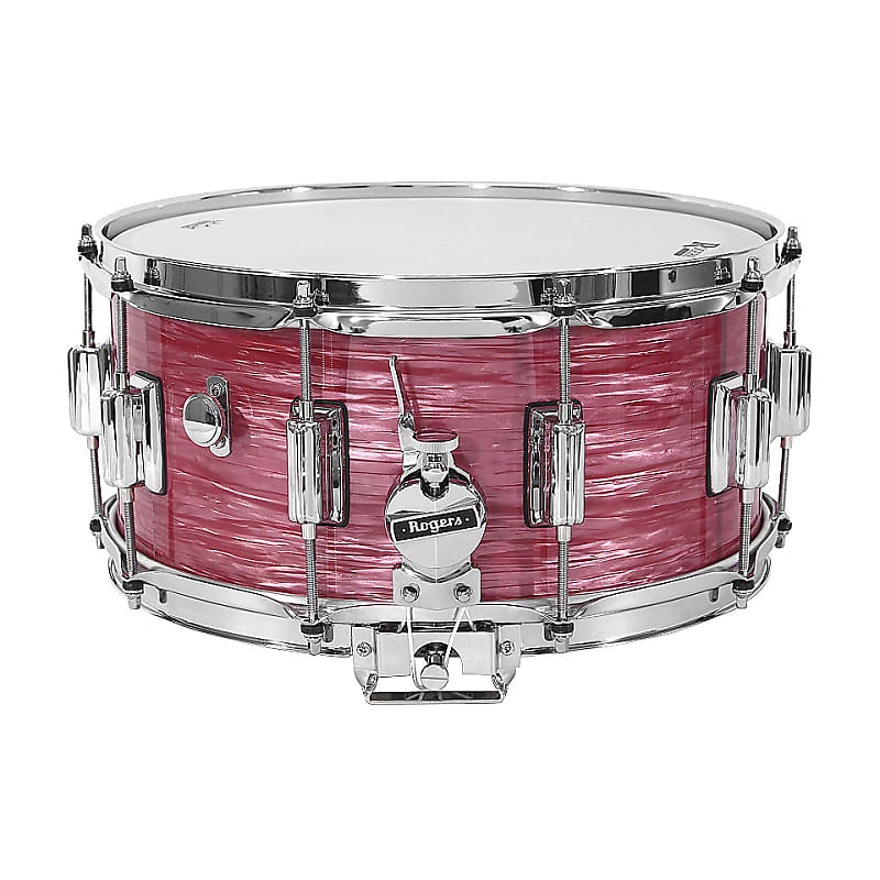 Rogers - 37RR - Dyna-Sonic 6.5x14 Wood Shell Snare Drum - Red Ripple Beavertail image 1