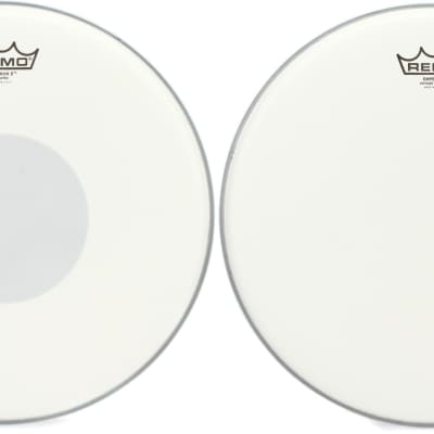 Remo Emperor X Coated Drumhead - 14 inch - with Black Dot  Bundle with Remo Emperor Vintage Coated Drumhead - 14 inch image 1