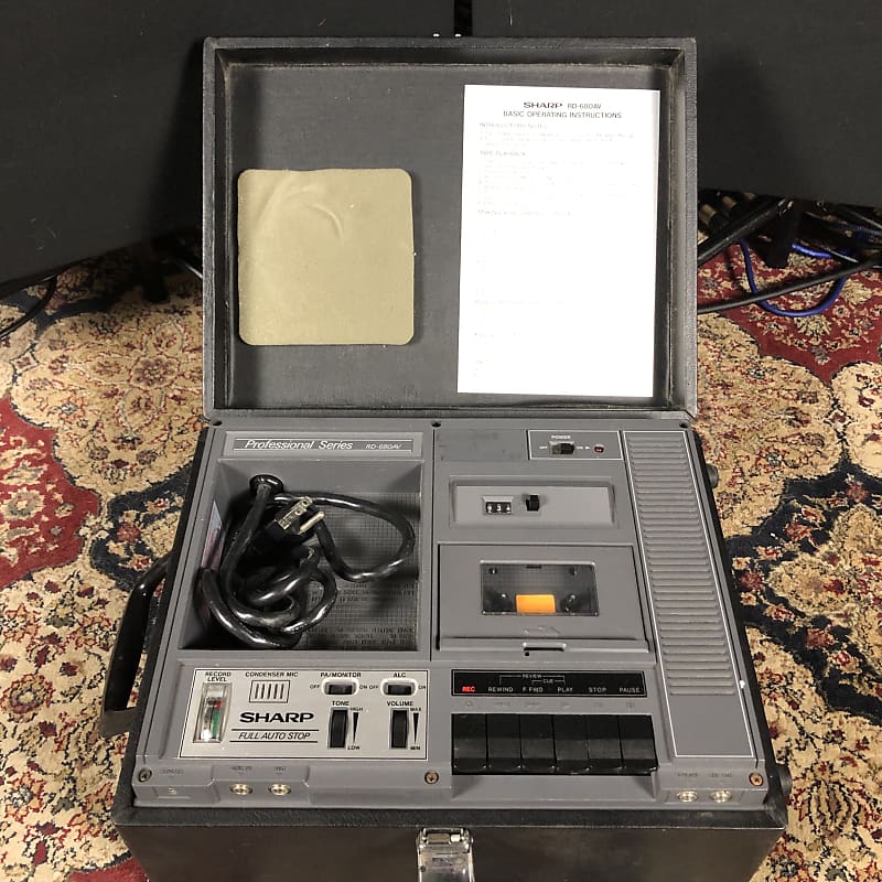 Vintage Sharp Professional Portable Cassette Recorder | Reverb