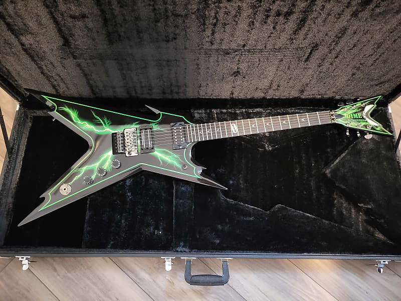 Dean Razorback Slimebolt Dimebag Guitar 2008 Green Lightning