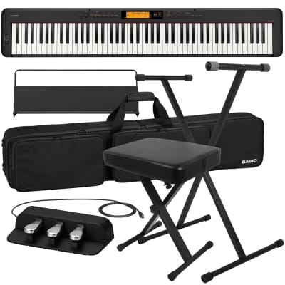 Casio CDP-S360 Compact Digital Piano - Black STAGE ESSENTIALS BUNDLE