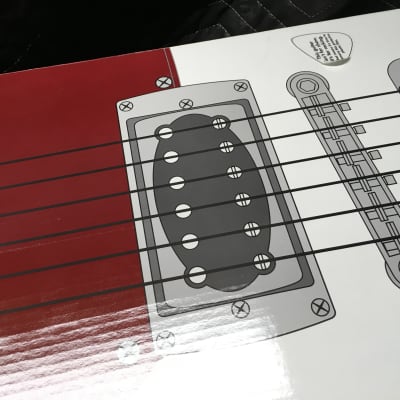 First Act Garage Master SLASH guitar Volkswagon Slash Guitar 2000's - Red Pickguard / white body image 8
