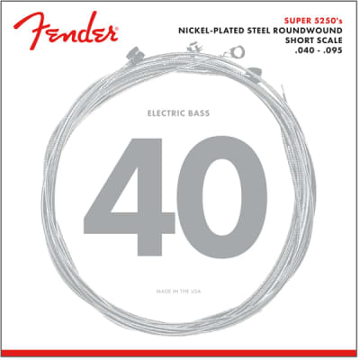 Fender Super 5250 Bass Strings, Nickel-Plated Steel Roundwound, Short Scale, 5250XL .040-.095 image 1