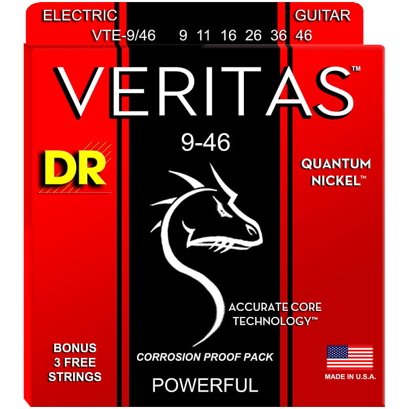 DR Strings VTE-9/46 Veritas Quantum Nickel Electric Light-Heavy 9-46 image 1