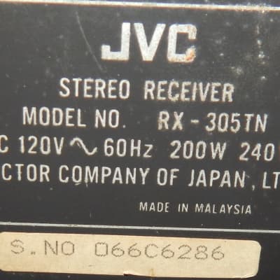 JVC RX-305 stereo receiver with phono input image 5