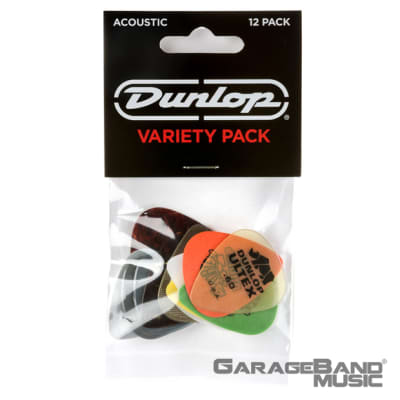 Dunlop PVP112 Acoustic Guitar Pick Variety Pack, 12 Pack image 1