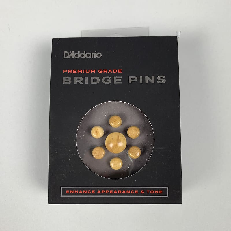 D'Addario Bridge End Pin Set, Boxwood image 1