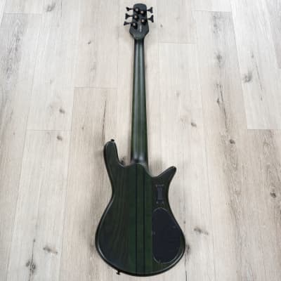 Spector NS Dimension 5 Multi-Scale 5-String Left-Handed Bass, Haunted Moss Matte image 5