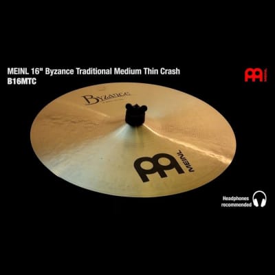 Meinl Byzance Traditional Medium Thin Crash Cymbal 16 image 2