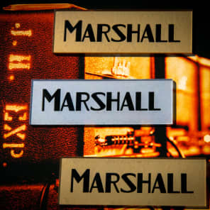 Marshall JTM 45/100 Plexi Block Amp Badge / Logo  1965 style Black/Silver/Gold image 4