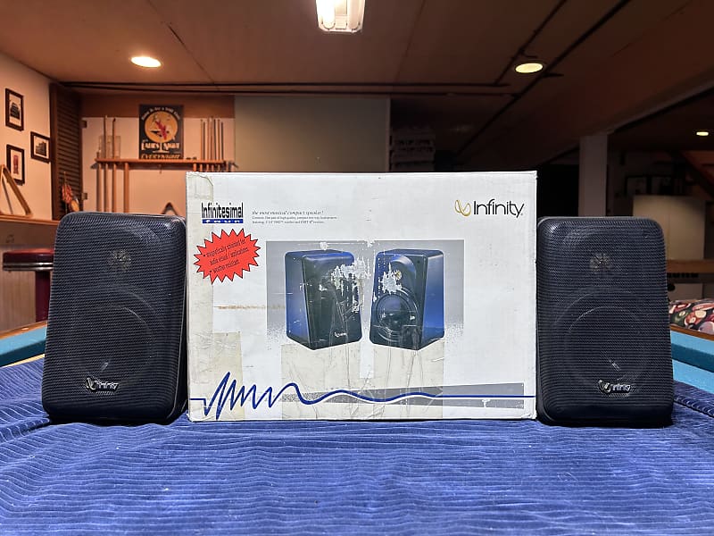 Infinity Infinitesimal Four Speaker pair late 1990's - Black | Reverb