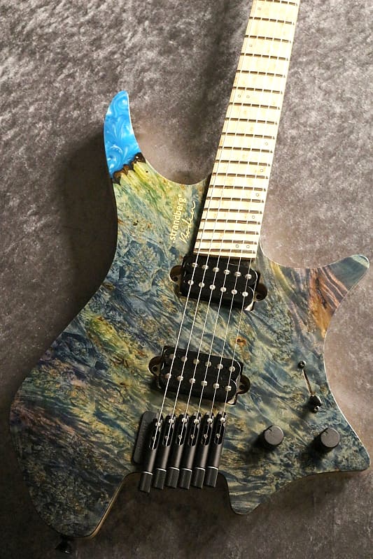 ギター strandberg Boden J6 Standard Maple Burl Strandberg Master Artist Series Boden J6 Sky Blue Resin / Burl