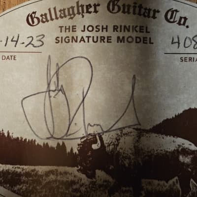 Brand New Gallagher Josh Rinkel Signature Model Dreadnaught Adirondack /  Mahogany image 5