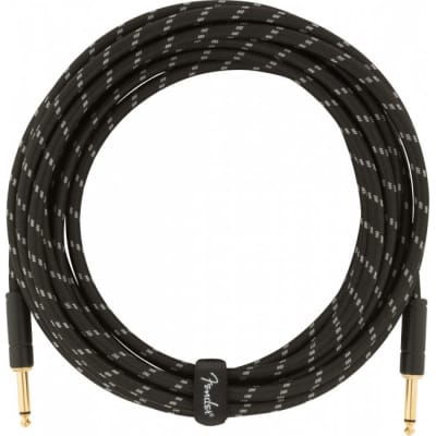 FENDER Deluxe Black Tweed Instrument Cable 18.6 Instrumentenkabel Kl 5,5m for sale