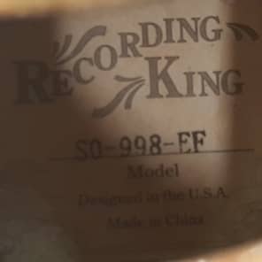 Recording King limited edition Metal-body Resonator, flower engraved. Model SO-998-EF image 21