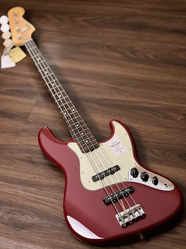 Fender Japan Traditional II 60s Jazz Bass Guitar with RW FB in Aged Dakota Red image 1