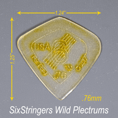 .76mm Acoustic Guitar Picks - SixStringers Inc. Wild Plectrum Polycarbonate (4 picks) Free Shipping image 3