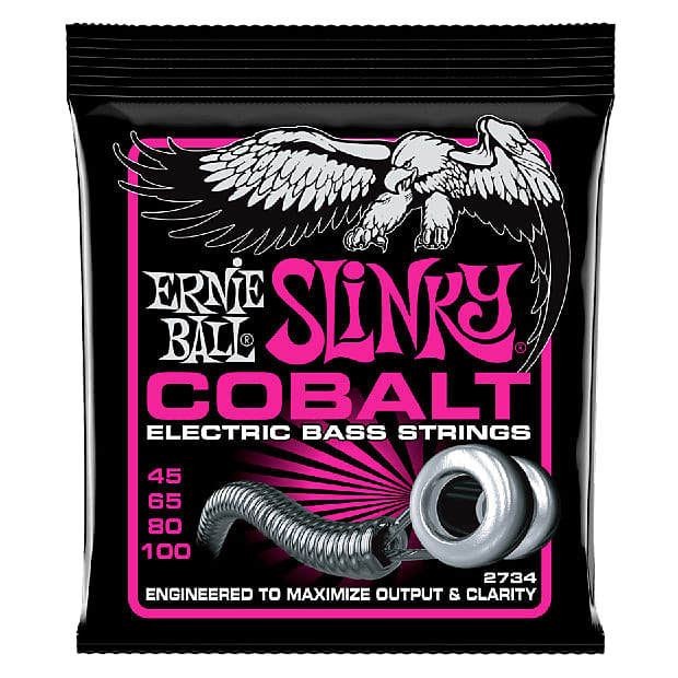 Ernie Ball 2734 Super Slinky Cobalt Electric Bass Strings - 45-100 image 1