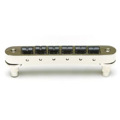 ResoMax NV2 4mm Tune-O-Matic Bridge w/ String Saver Saddles (Select Finish) (PS-8843) - Chrome image 8